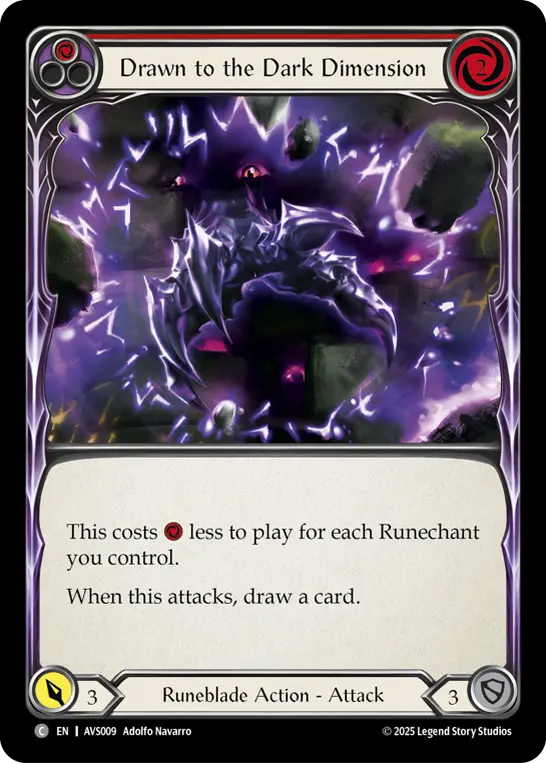 Drawn to the Dark Dimension (Red)