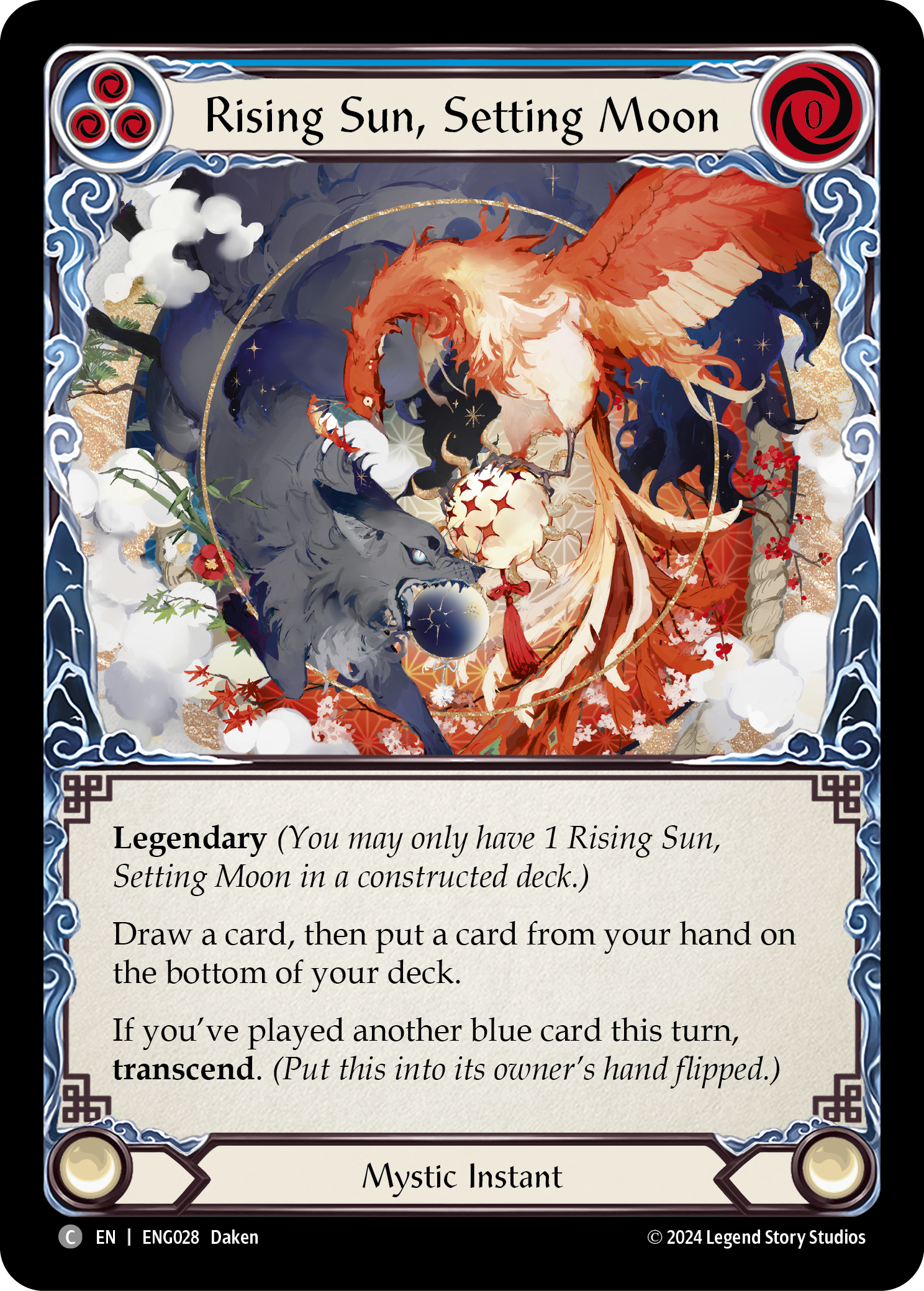Rising Sun, Setting Moon (Blue)