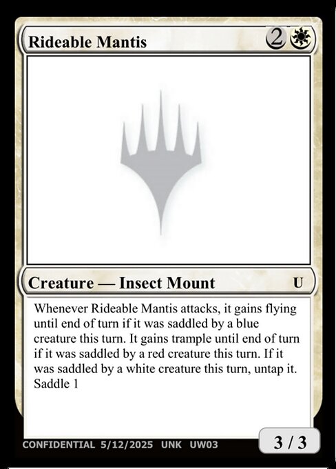 Rideable Mantis