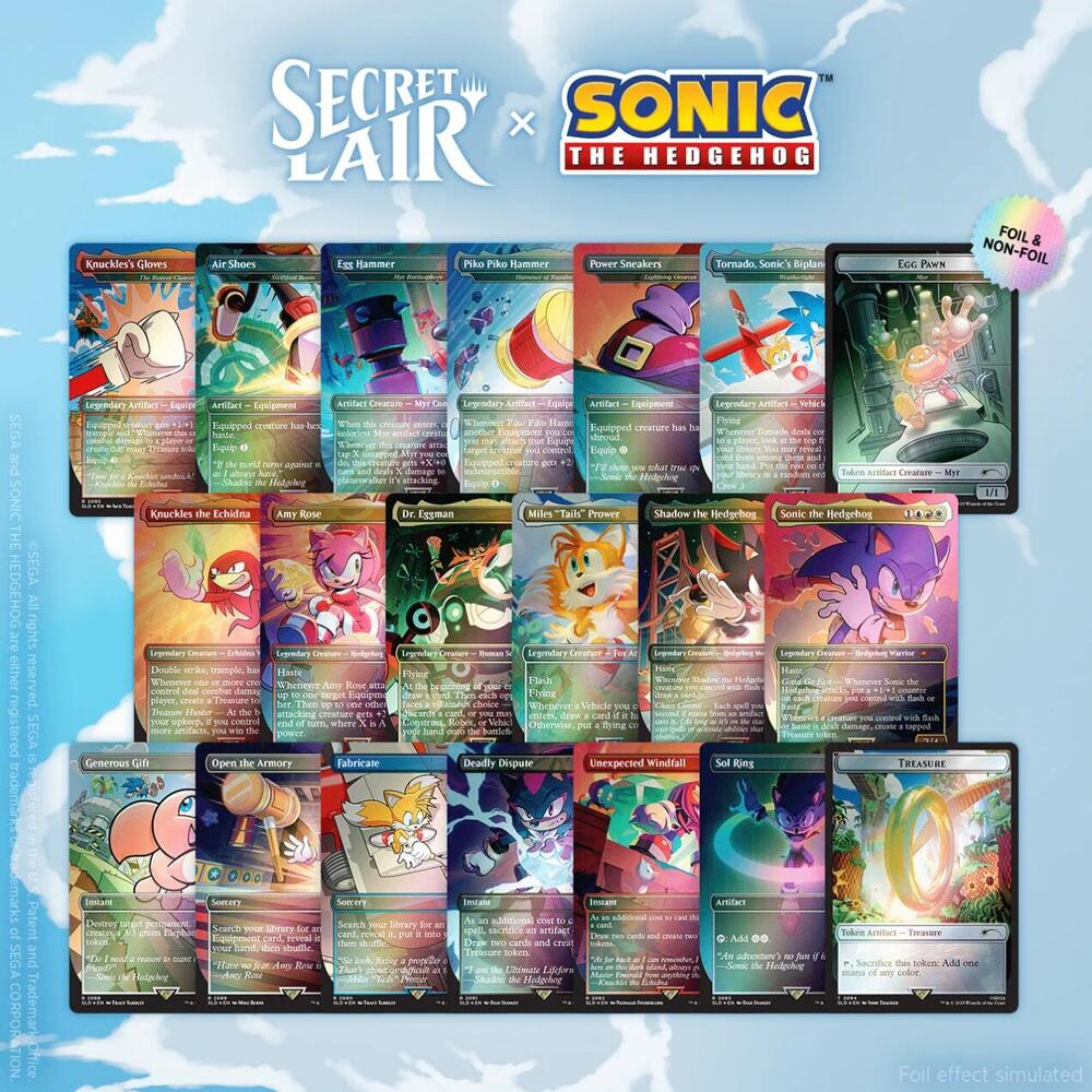 Secret Lair Bundle Secret Lair x Sonic the Hedgehog Superdrop Super Sonic Bundle Rainbow Foil