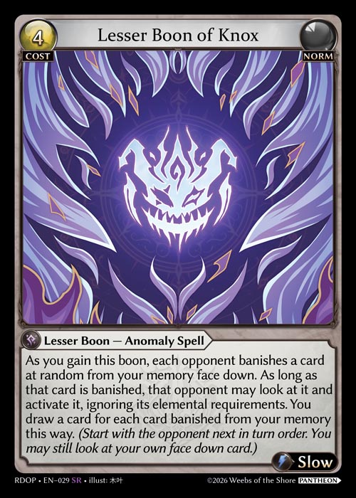 Lesser Boon of Knox