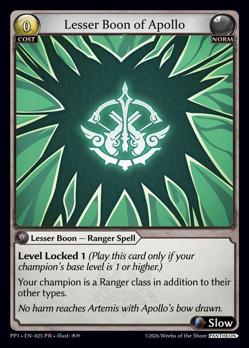 Lesser Boon of Apollo