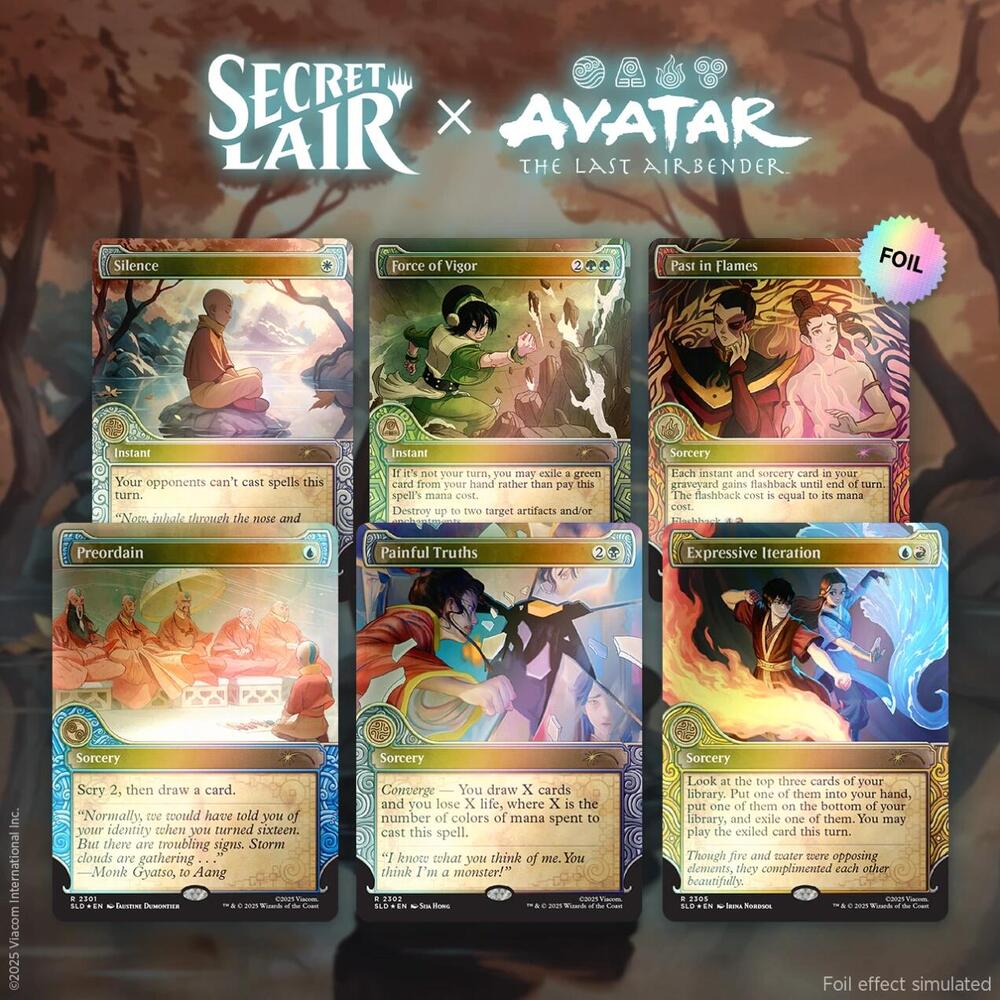 Secret Lair Drop Avatar The Last Airbender One with the Elements Foil