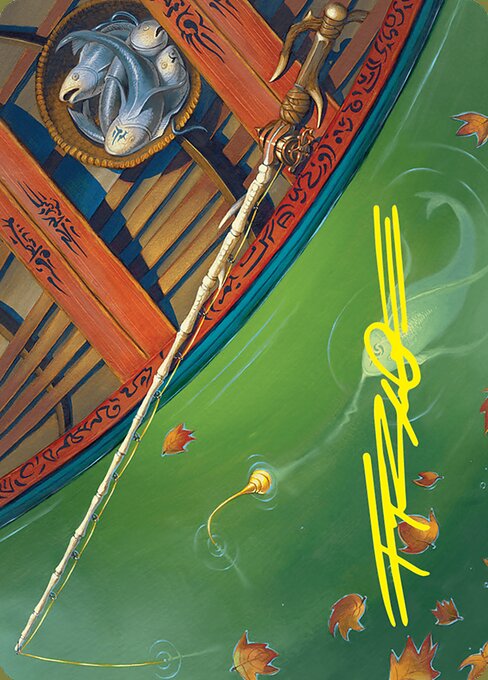 Fishing Pole Art Card