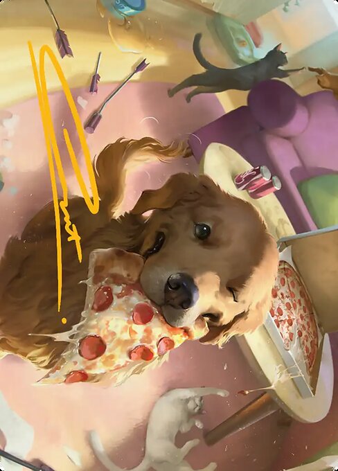 Lucky the Pizza Dog Art Card