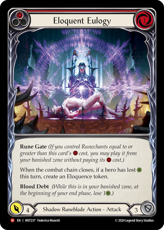 Eloquent Eulogy (Red)
