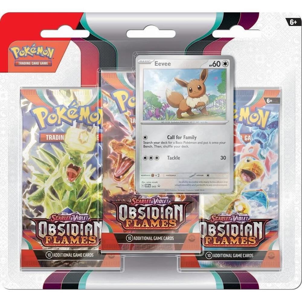 Obsidian Flames 3 Pack Blister [Eevee]