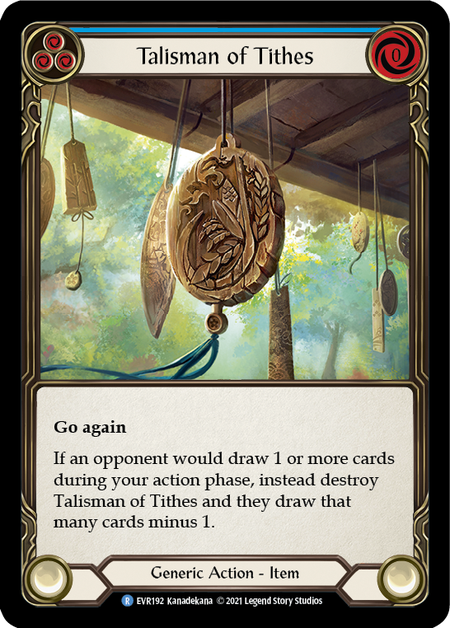 Talisman of Tithes (Blue)
