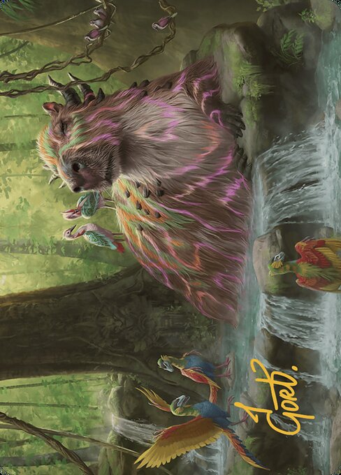 Basking Capybara Art Card