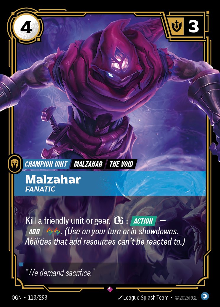 Malzahar, Fanatic