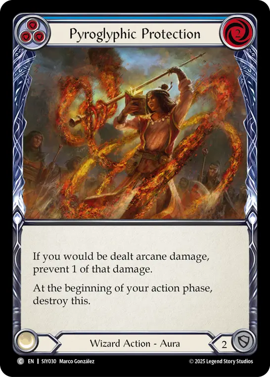 Pyroglyphic Protection (Blue)