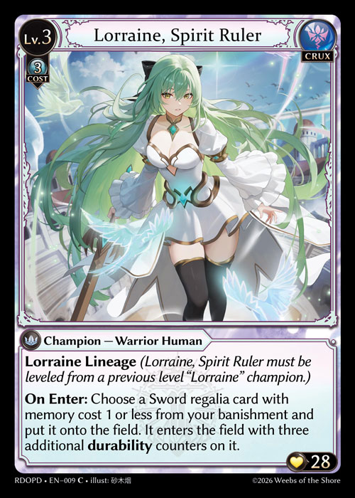 Lorraine, Spirit Ruler
