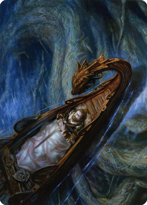 Funeral Longboat Art Card