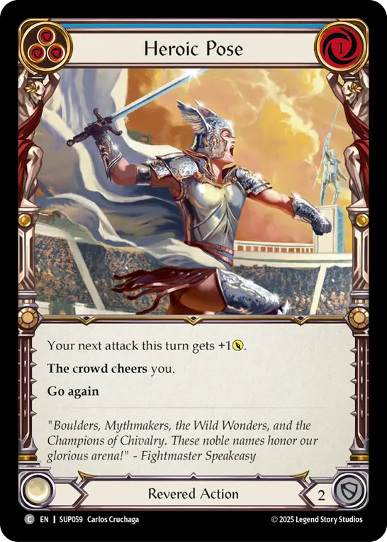 Heroic Pose (Blue)