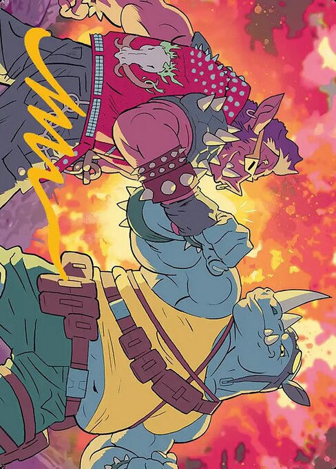 Bebop & Rocksteady Art Card