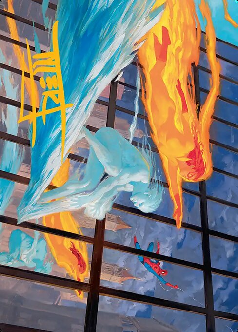Iceman and Firestar Art Card