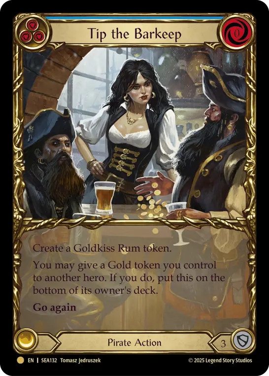Tip the Barkeep (Blue)
