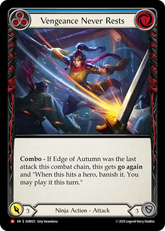 Vengeance Never Rests (Blue)