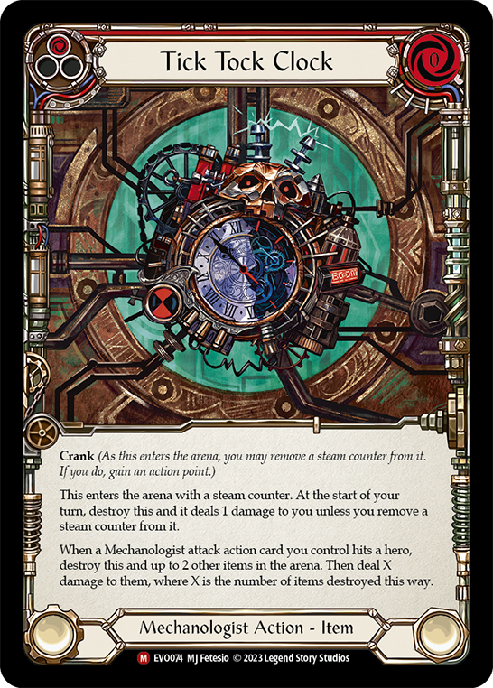 Tick Tock Clock (Red)