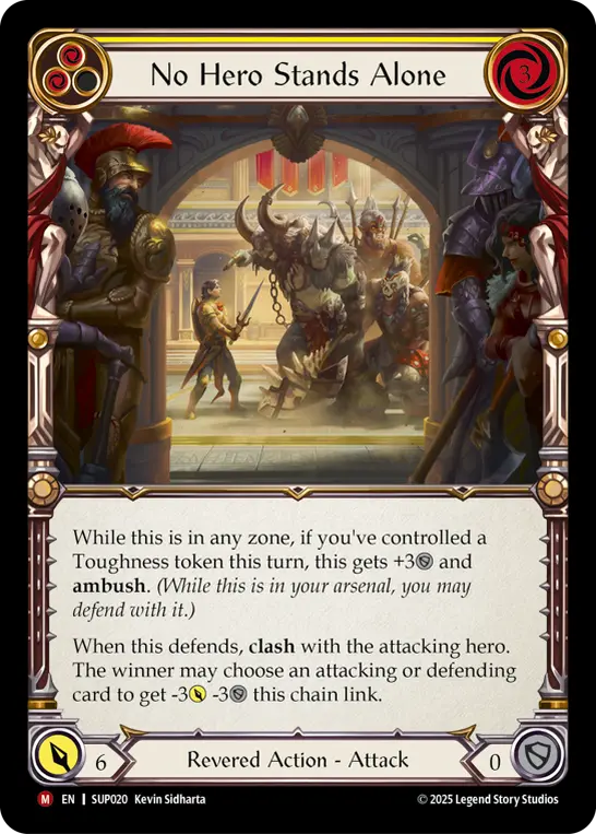 No Hero Stands Alone (Yellow)