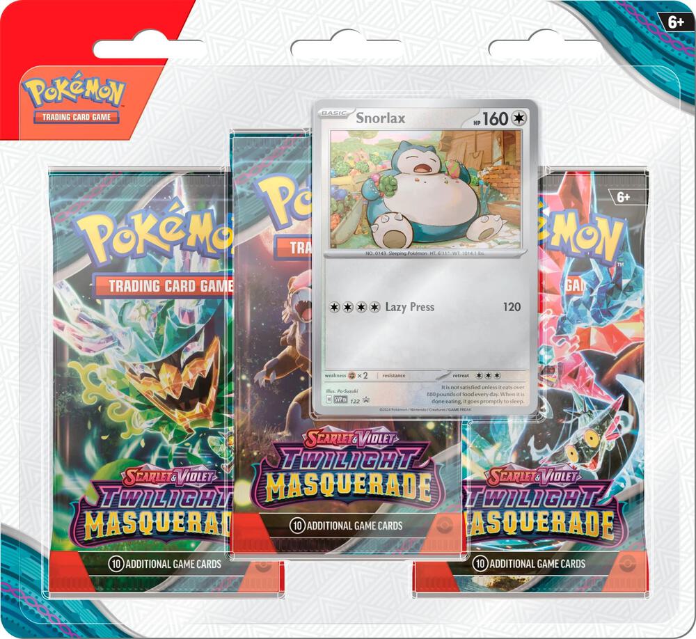 Twilight Masquerade 3 Pack Blister [Snorlax]