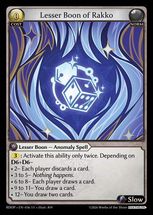 Lesser Boon of Rakko
