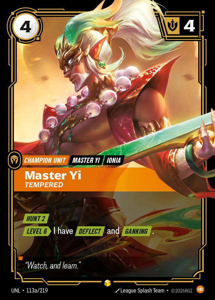 Master Yi, Tempered