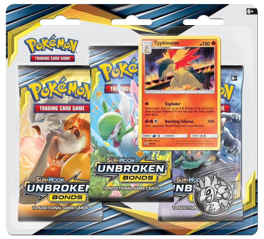 Unbroken Bonds 3 Pack Blister [Typhlosion]